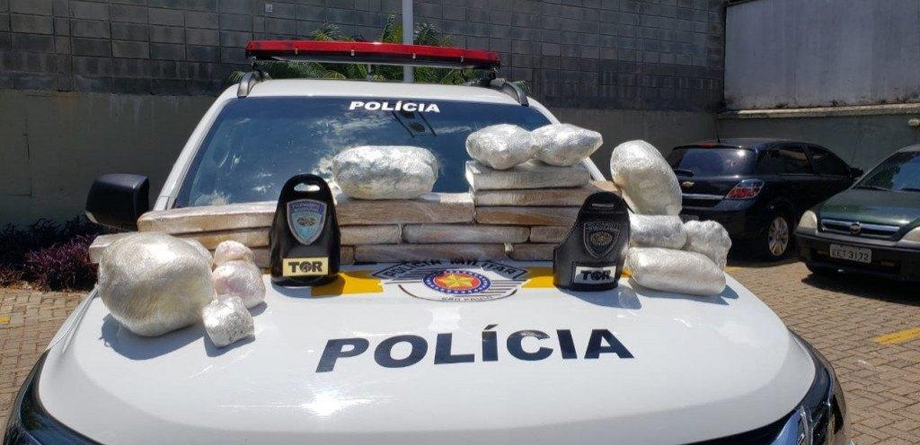 TOR e GM interceptam ônibus com 20 kg de drogas na Anhanguera em Jundiaí