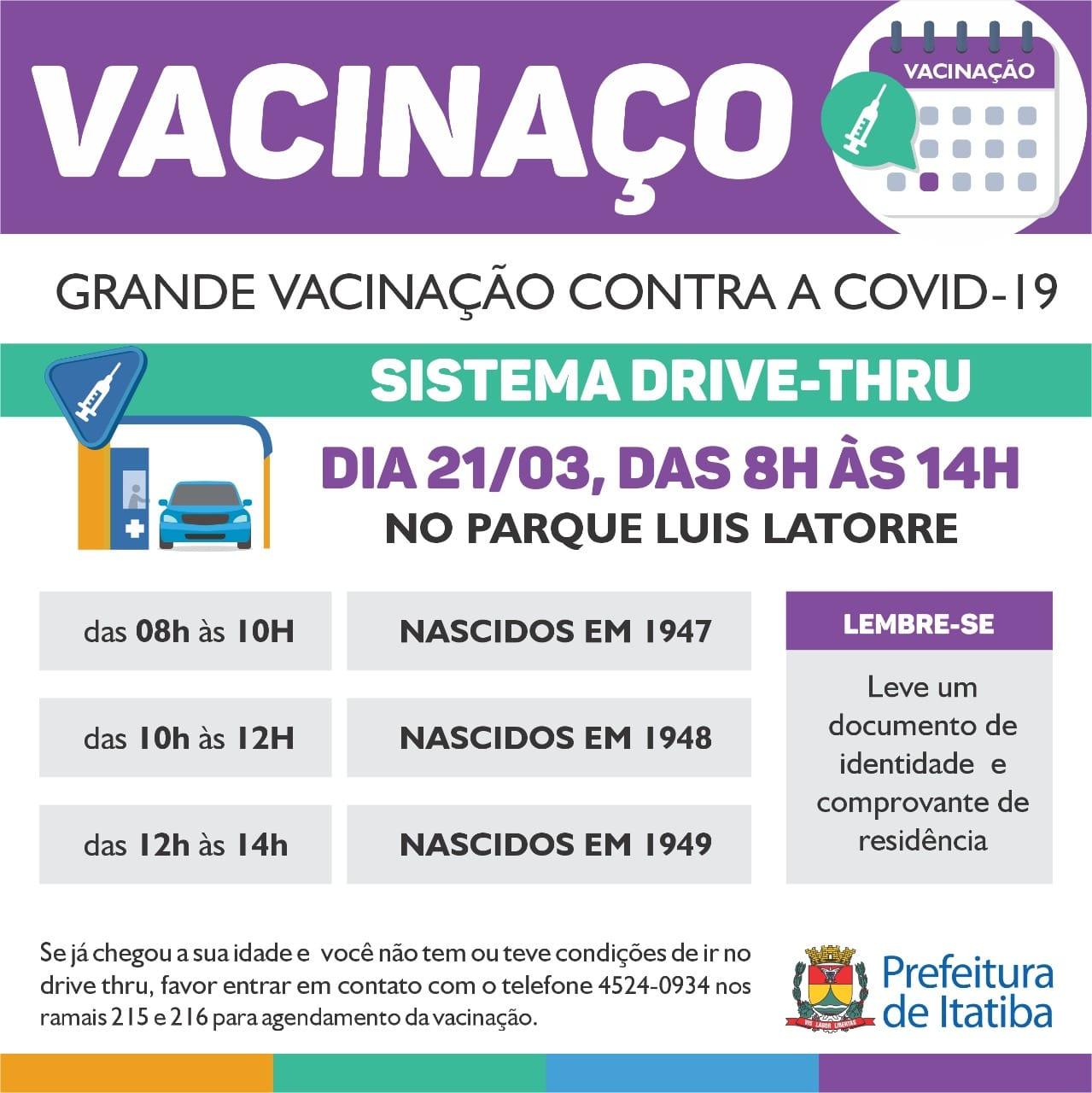 Vacinaço no Parque Luis Latorre segue até às 14h de hoje