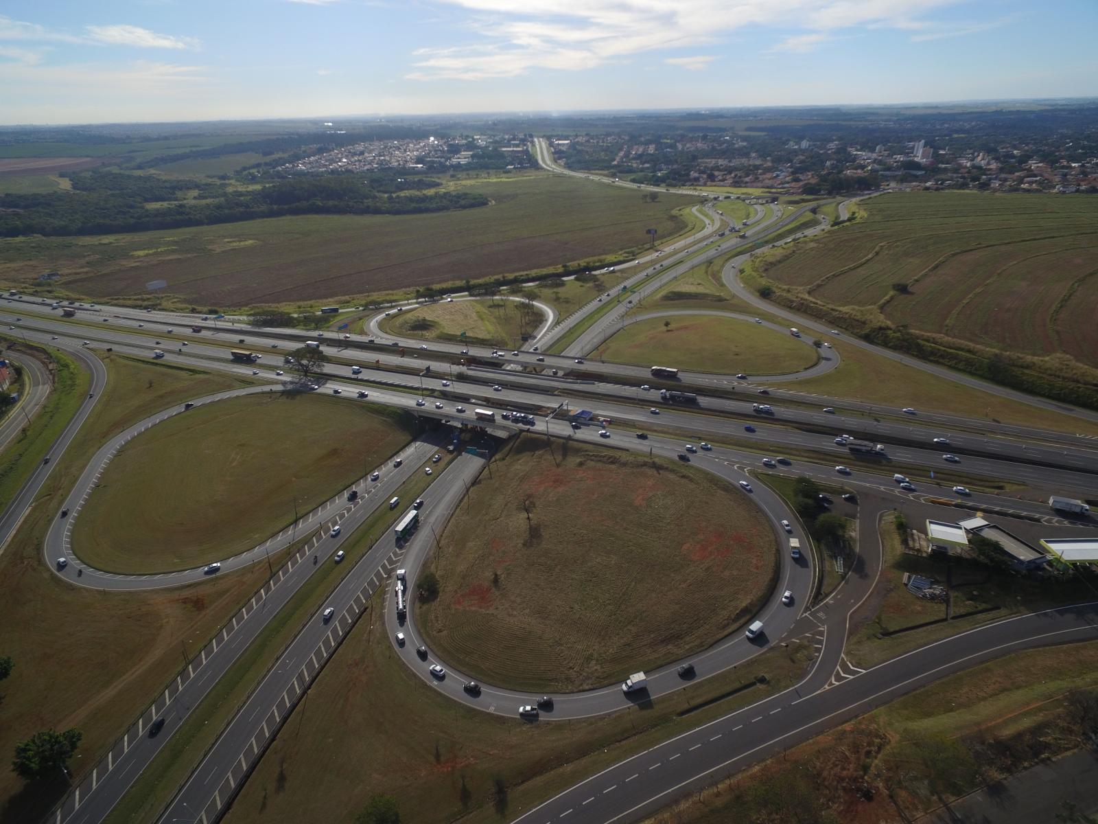 Rota das Bandeiras realiza obras em três acessos da D. Pedro I (SP-065), em Campinas, neste fim de semana (20 e 21/5)