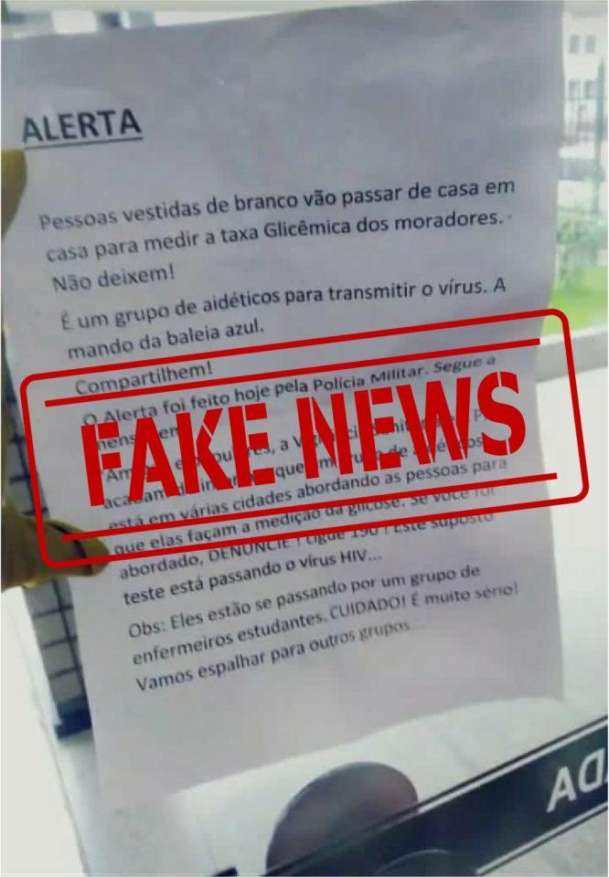 Nota Oficial – Alerta falso