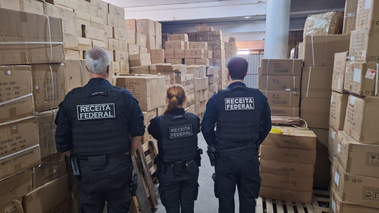 Receita Federal e Polícia Federal desarticulam organização criminosa envolvida em negócio milionário de contrabando e descaminho