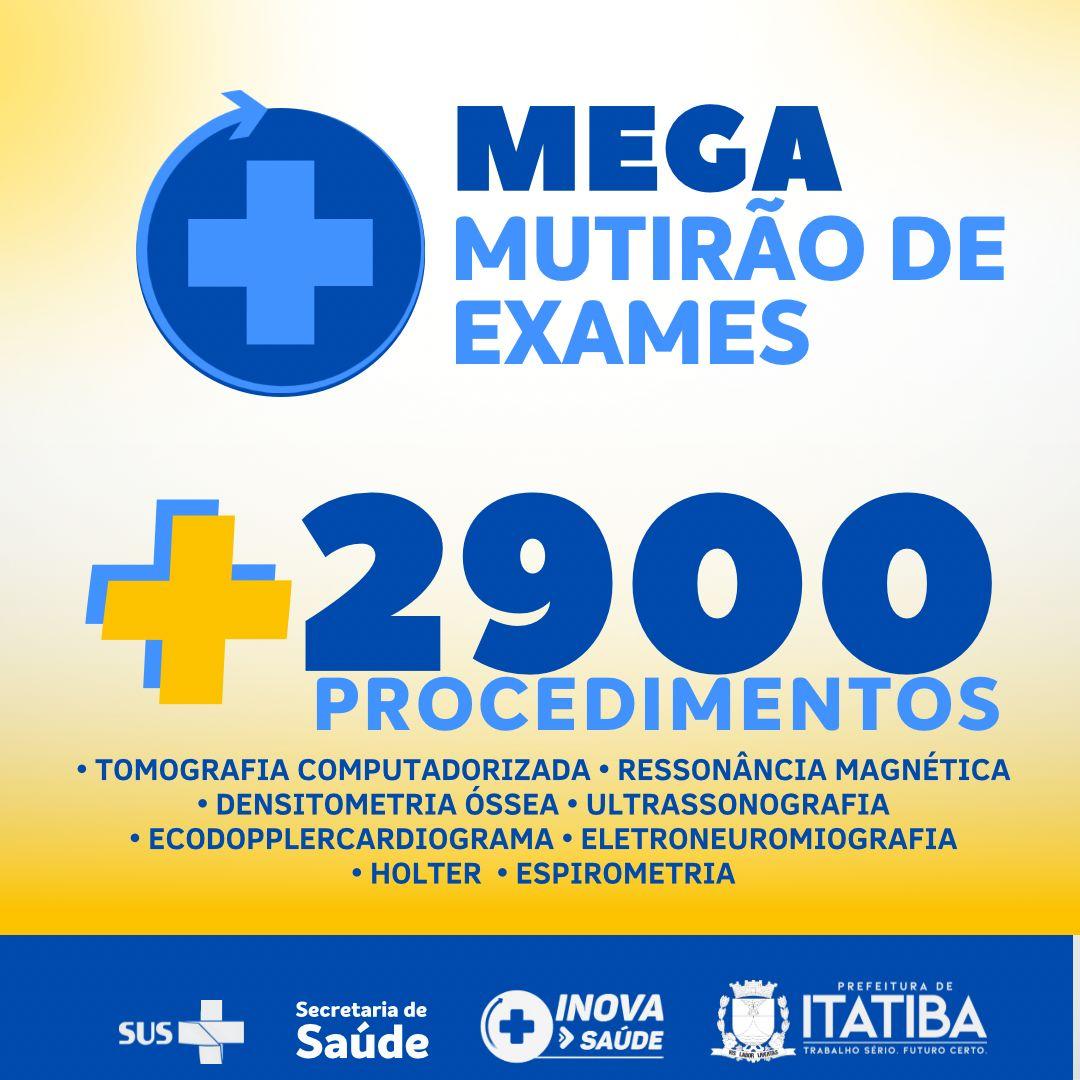 Mais de 2,9 mil exames serão realizados por meio do Inova Saúde