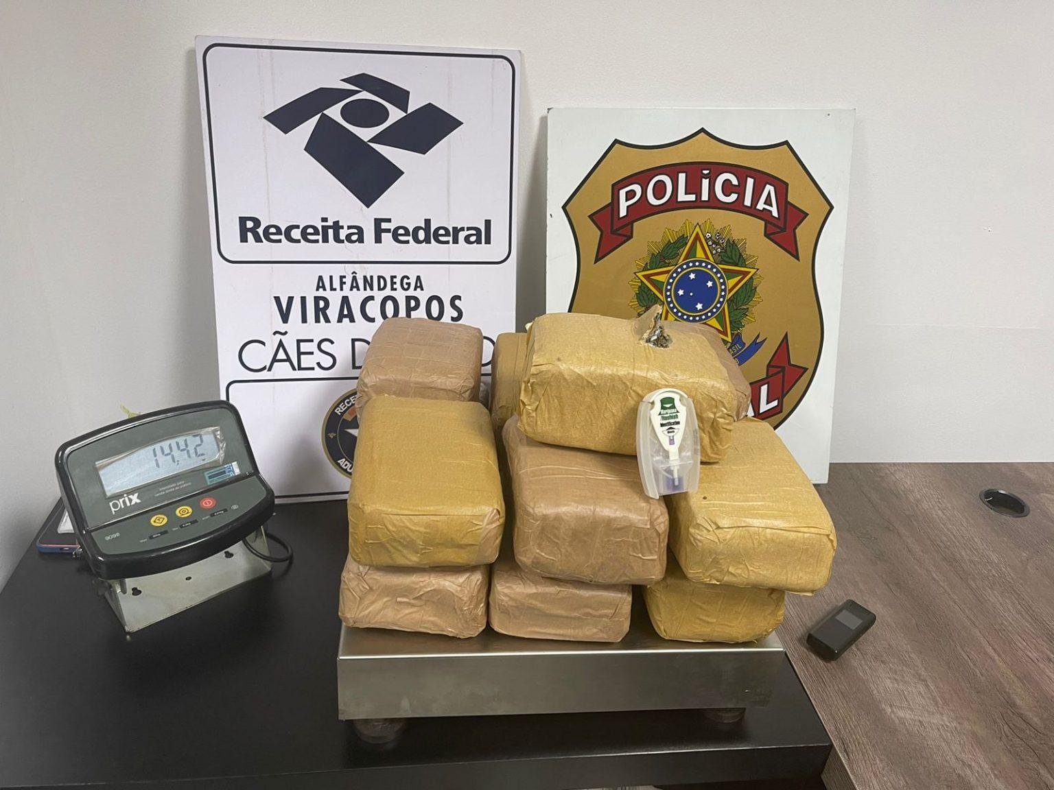 Polícia Federal prende passageira com 14,5kg de skunk em Viracopos