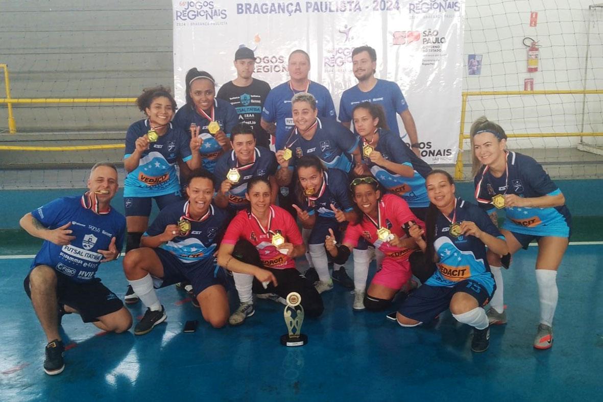 Futsal feminino de Itatiba é ouro nos Jogos Regionais