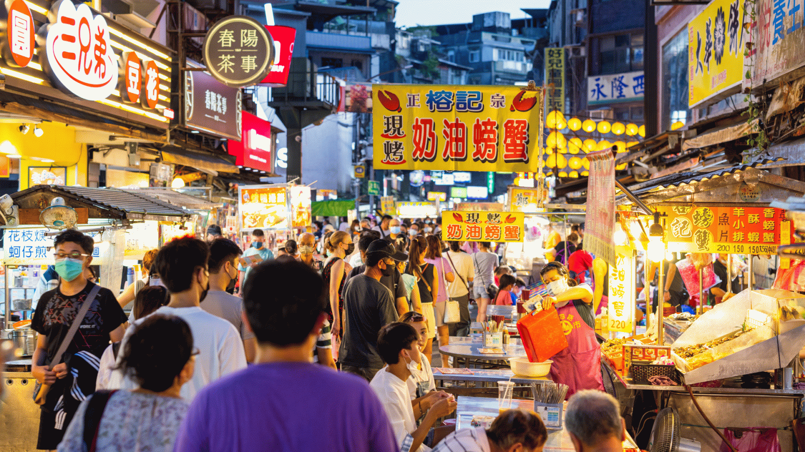 Mercado noturno de Taiwan: uma festa de sabores e cores na culinária asiática