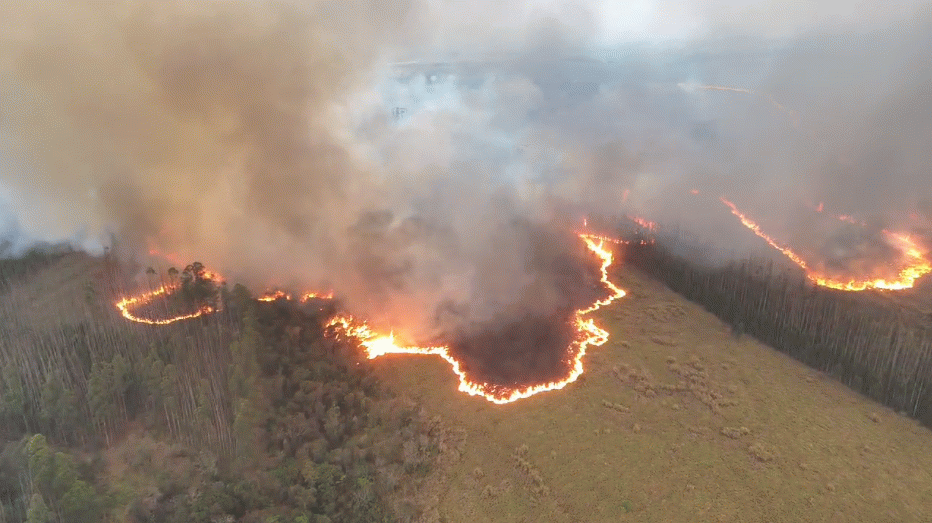 Incêndio em Elias Fausto: 25 famílias são retiradas de suas casas por segurança