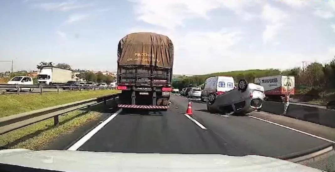 Acidente envolve oito veículos na Anhanguera, em Campinas; ninguém ficou ferido