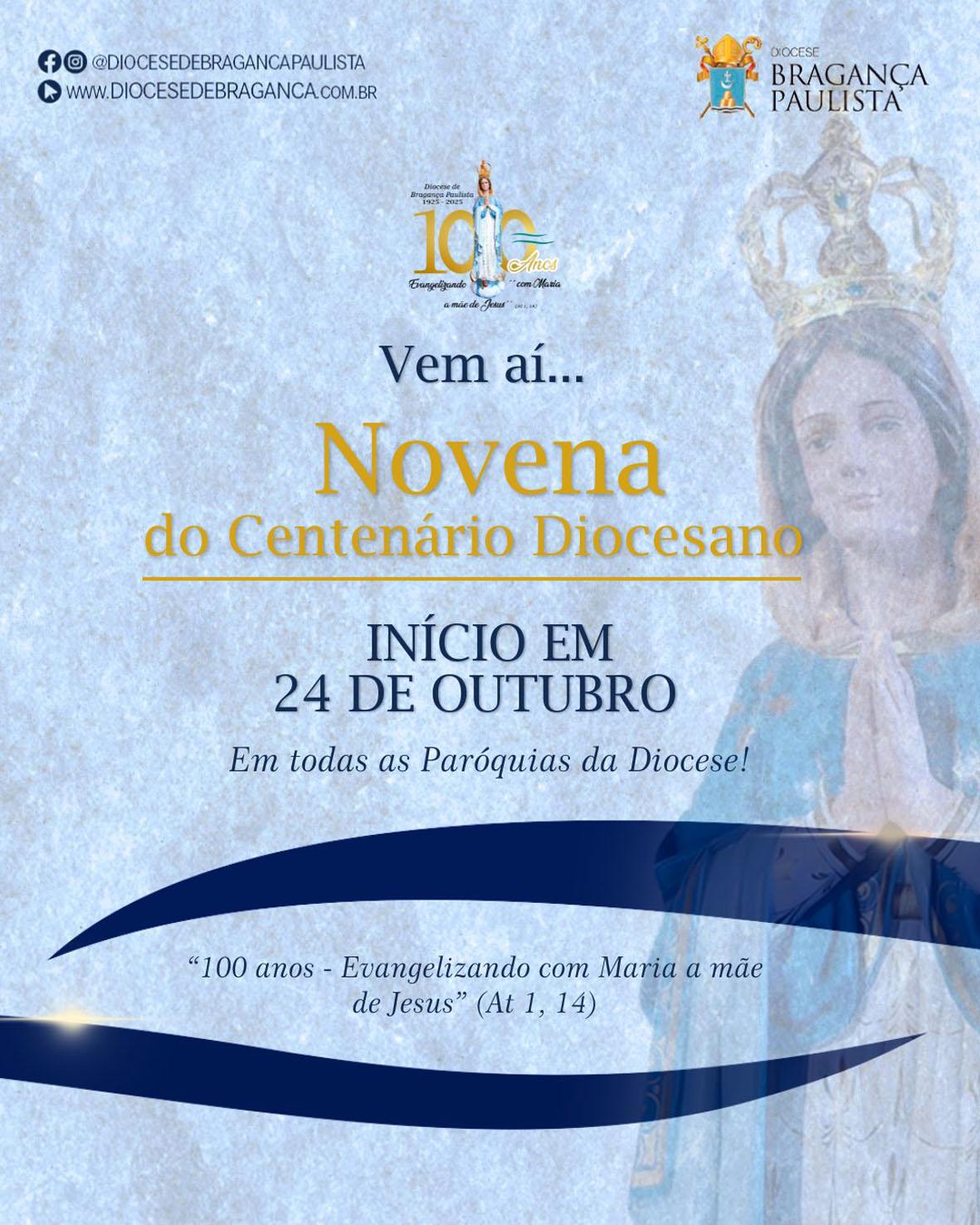 Novena do Centenário da Diocese de Bragança terá início nesta quinta