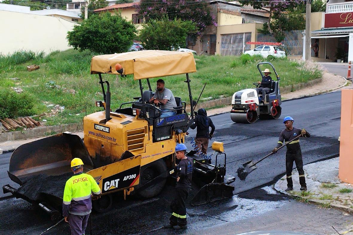 Bairros de Itatiba recebem recapeamento asfáltico