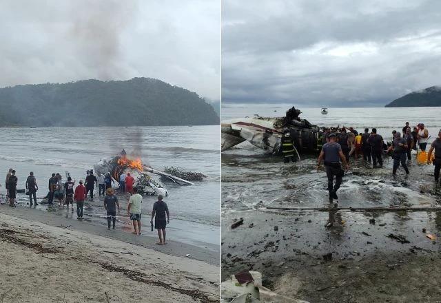 Avião cai em Ubatuba, litoral de São Paulo