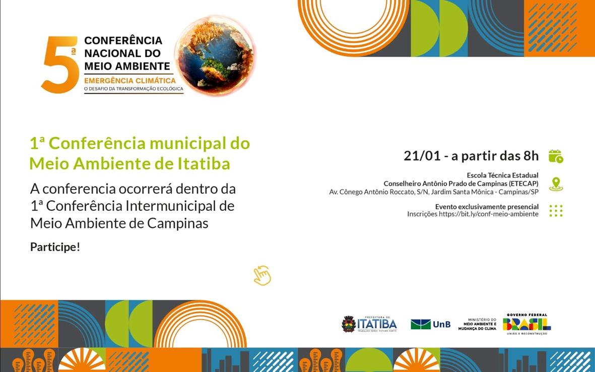 Itatiba realizará 1ª Conferência Municipal de Meio Ambiente