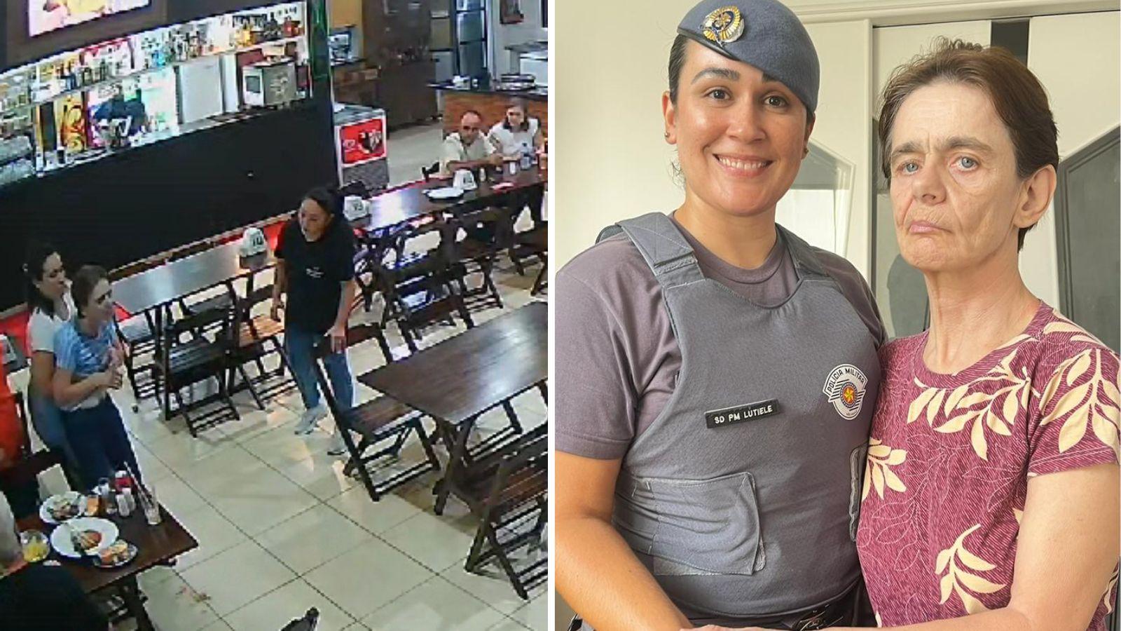 PM de folga salva idosa engasgada em restaurante: ‘Sem palavras para agradecer’, diz irmã da vítima